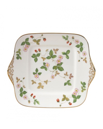 Plat â gâteaux carré Wild strawberry Wedgwood